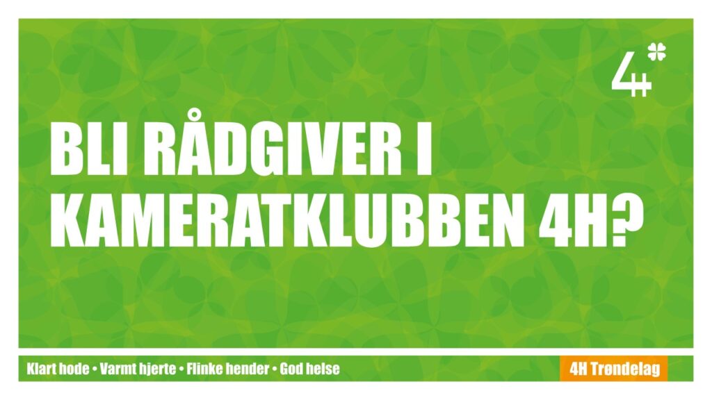 Bli rådgiver Kameratklubben 4H